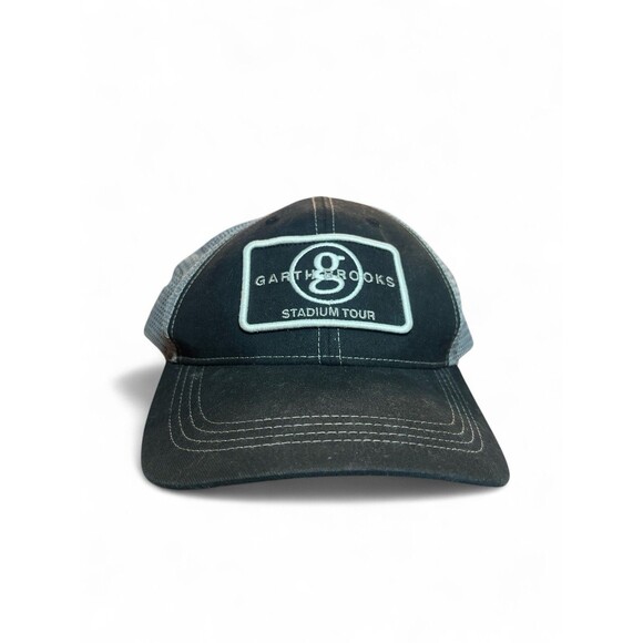 Garth Brooks World Tour Snap Back Trucker Baseball Hat Black Adjustable - Picture 1 of 4